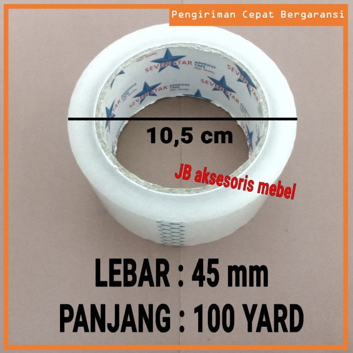 

LAKBAN KERDUS BENING 45 x 100 yard / ISOLASI SOLASI BESAR TRANSPARAN