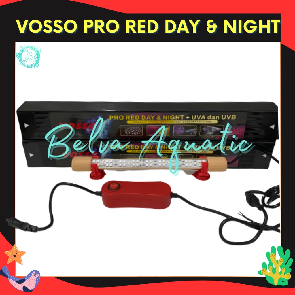 VOSSO PRO RED VIEW 400 600 800 1000 LAMPU IKAN KOI CHANNA ARWANA