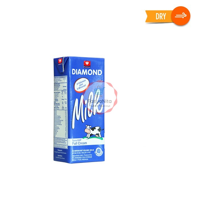 

Diamond Uht Milk Full Cream 200ml