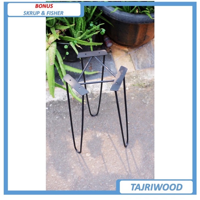 Terlaris ✨-kaki meja hairpin leg 2 segitiga 50cm / hairpin legs / hairpin leg