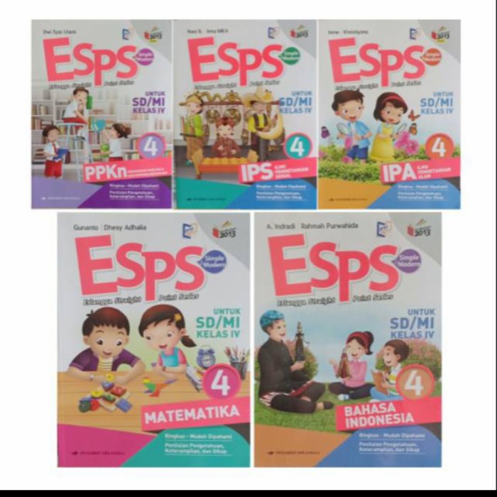 ESPS SD KELAS 4 5BUKU MTK, IPA, IPS, PPKN, B. INDO ERLANGGA REVISI