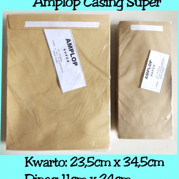 

Amplop Coklat Casing Super Dinas Lem 100 lembar / bungkus