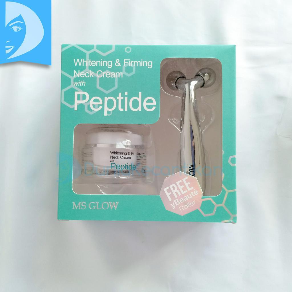 MS Glow Neck Cream Leher Whitening & Firming Neck Cream With Peptide Krim Pemutih Leher Msglow