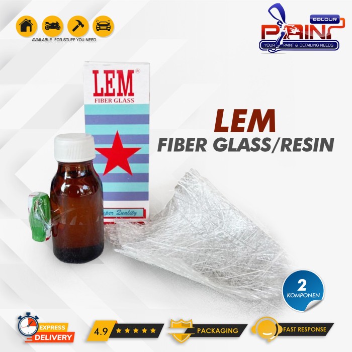 Lem Fiber Glass Fiberglass RESIN Lem Plastik Bak Mandi Ember