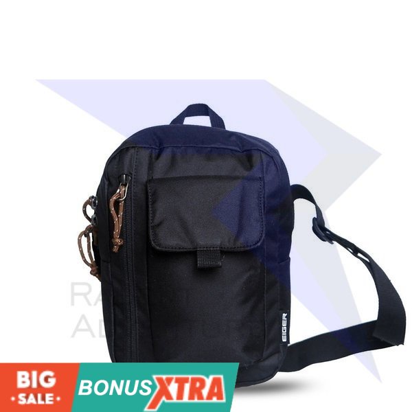 Tas Selempang EIGER1989 PORTLAND POUCH Black Hitam 91000 6706  Original MURAH AWET KECE BANDUNG