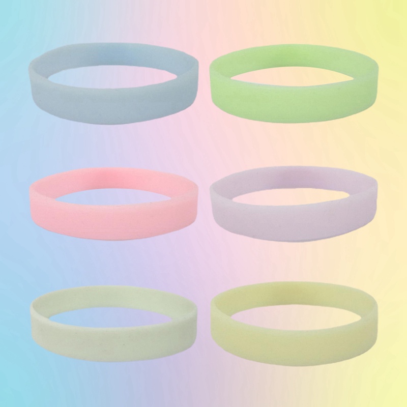 Gelang Silikon Warna Bercahaya Gelang Tangan Kosong Karet Gelang Wanita Pria Remaja Berwarna Silicone Bracelets Rubber Wristbands Untuk Acarapesta