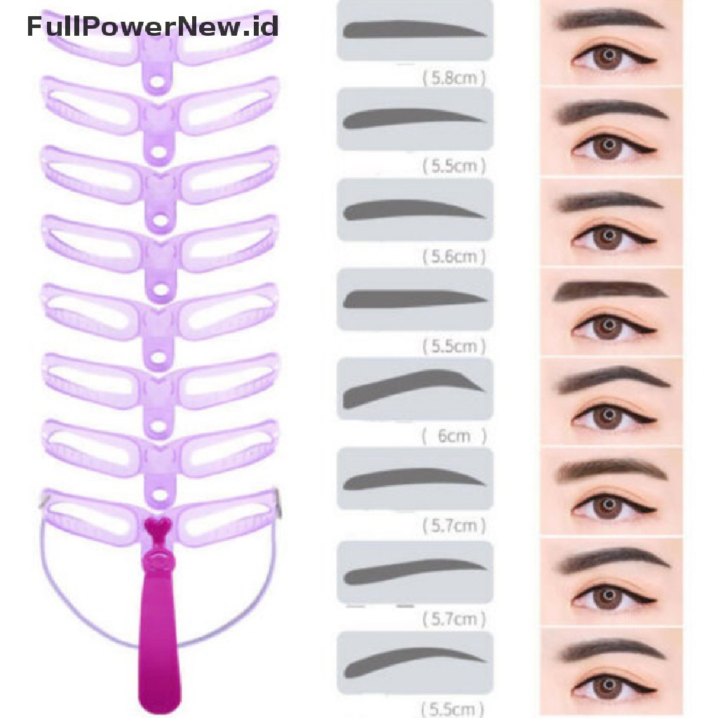 Power 8PCS DIY Alis Shaper Makeup Template Alis Grooming Membentuk Kit Stensil ID