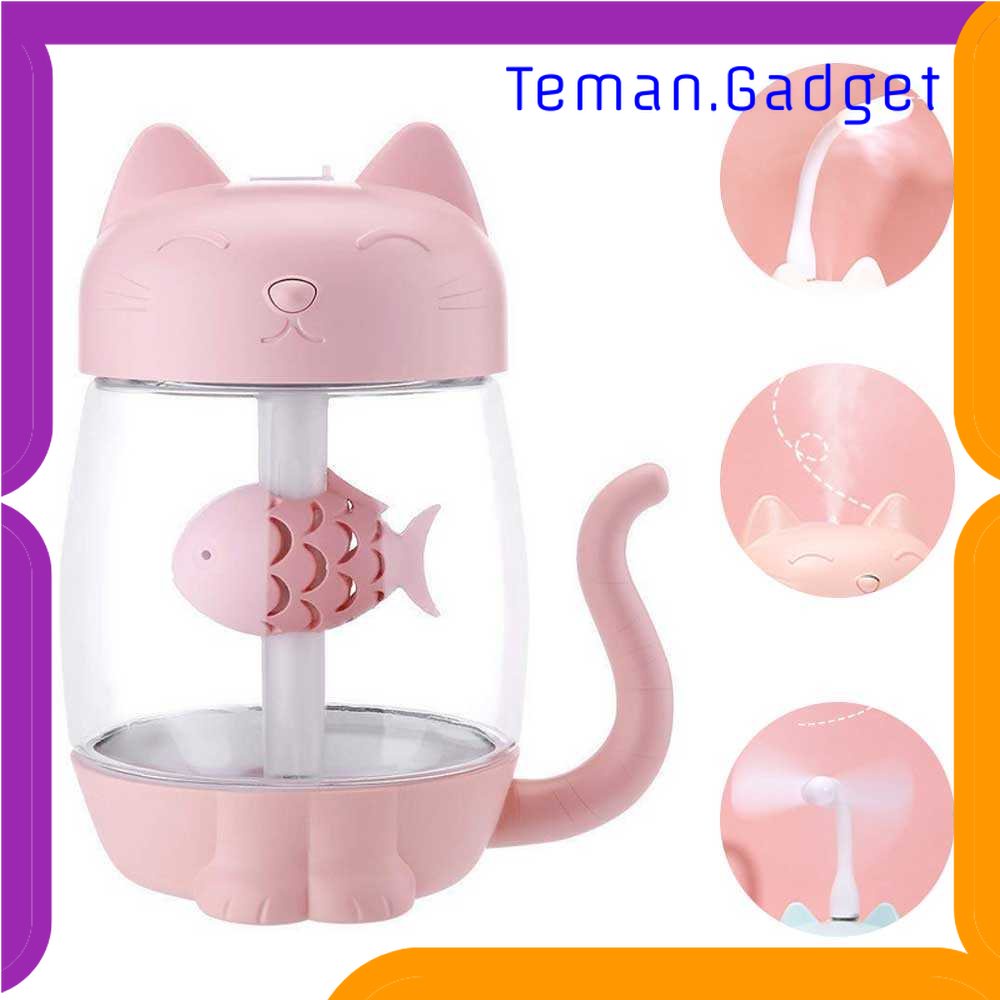 TG - ART 3 in 1 Air Humidifier Cat Kitty 350ml Fan + LED Lamp - La211
