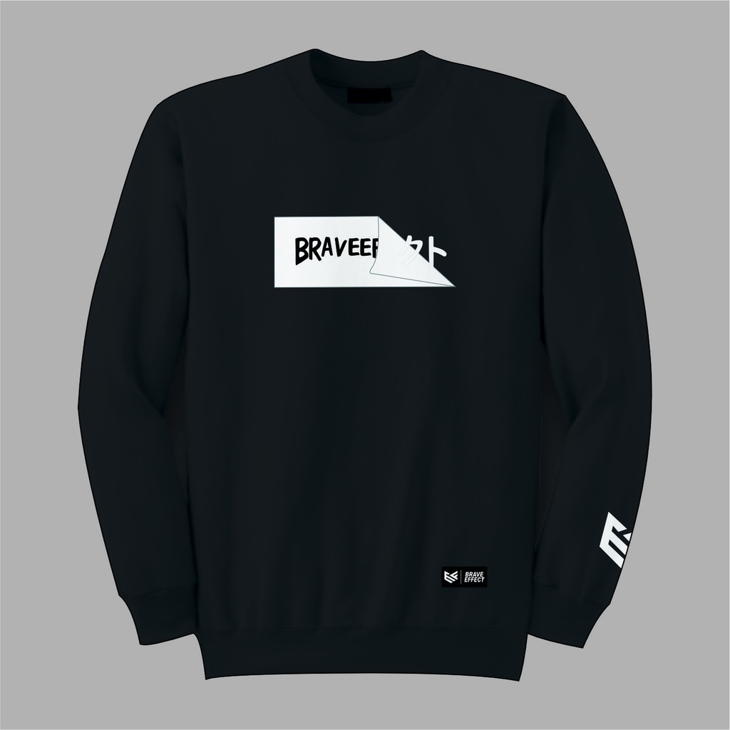 SWEATER  OBLONG CREWNECK AMNESIA BRAVEE EFECT Premium Terlaris