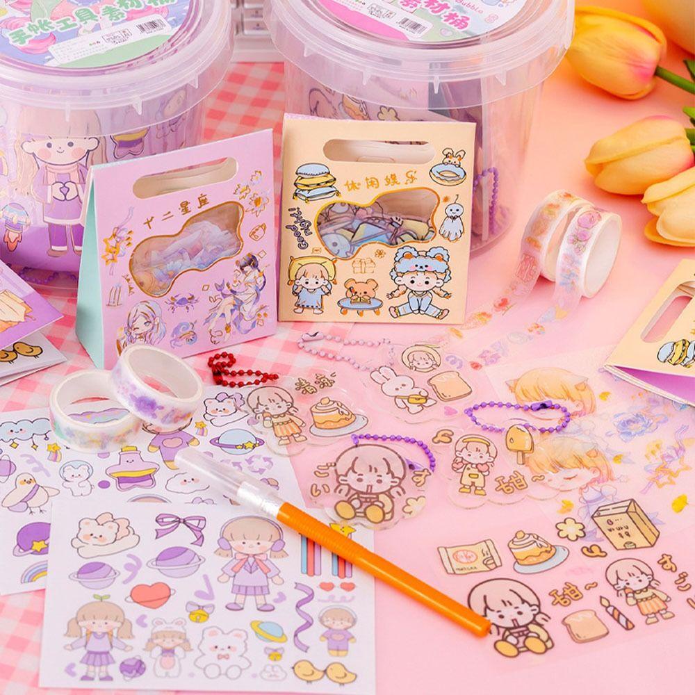 Lanfy Goo Card Stiker Alat Set Stationery Diary Scrapbooking Guka Chuck Set Mainan Anak Album Stander Tangan Akun Alat Set