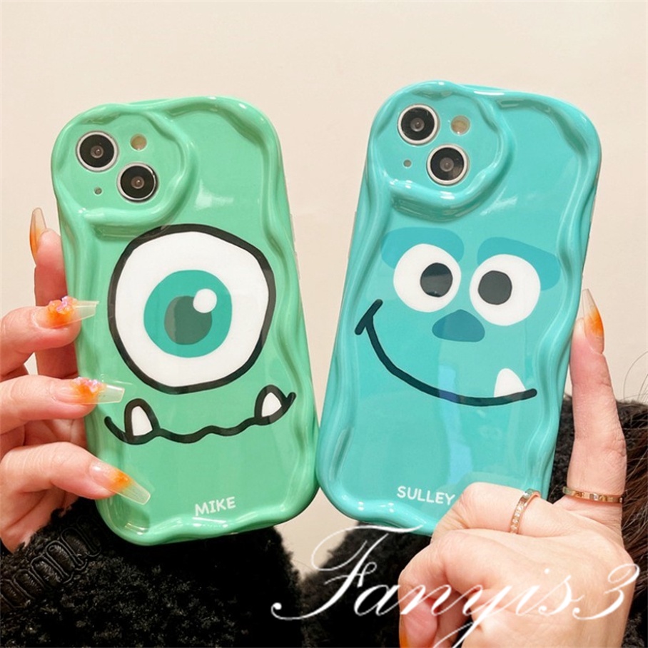 Compatible For IPhone 14 13 12 11 Pro Max X XR Xs Max 8 7 6s Plus SE 2020 Kompatibel Untuk Simple Little Monster Wave Phone Case TPU Silicon Lembut Cover Pelindung