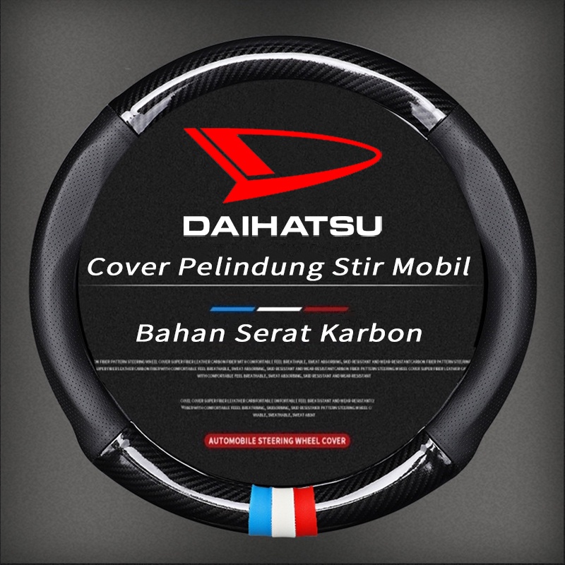 Daihatsu Cover Setir Mobil Bahan Serat Karbon Untuk Rocky Taruna Ayla Ceria Classy Taft Sigra Xenia Auto Steering Wheel Cover Pelindung