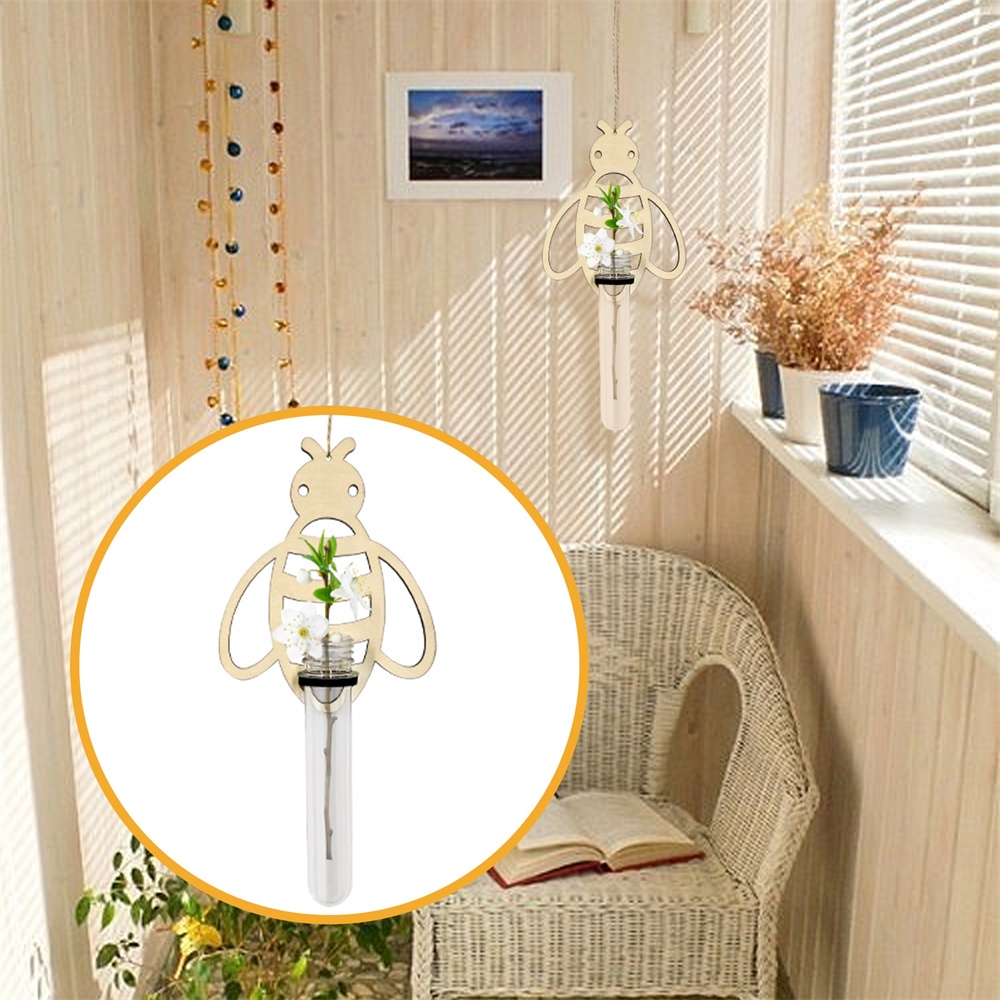 ღ 3Pcs/Kotak Dinding Pot Bunga Wall Hanging Kaca Vas Tanaman Hidroponik Vas Dinding Dekorasi Liontin Rumah Ruang Tamu Kamar latar Belakang Dekorasi