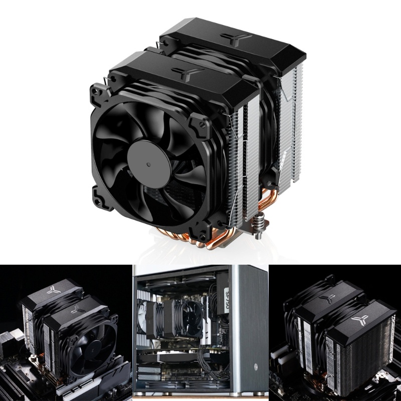 Zzz Silent PWM Fan Radiator 4pipa Panas RGB CPU Cooler Untuk Lga775 1151