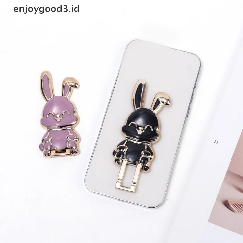 [Rready Stock] Universal Finger Ring Phone Holder Kartun Kelinci Telepon Berdiri Dapat Dilipat (ID)