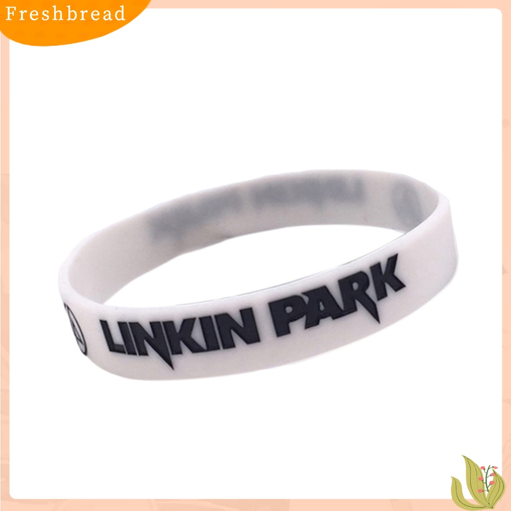 &lt; Freshbread &gt; Pria Wanita Linkin Park Rock Band Silicone Wristband Gelang Hadiah Natal