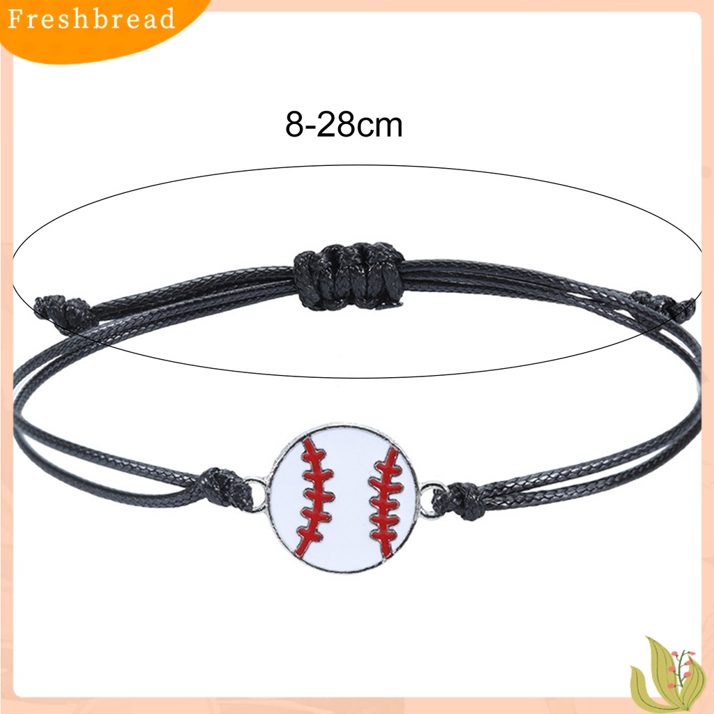 &lt; Freshbread &gt; Gelang Olahraga Sepak Bola Dikepang Unisex Adjustable Wax Line Bracelet Fan Gift