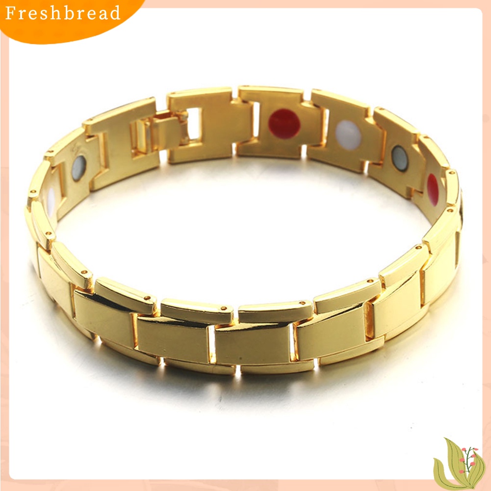 &lt; Freshbread &gt; Fashion Pria Dual Color Care Rantai Gelang Bangle Pesta Perhiasan Hadiah