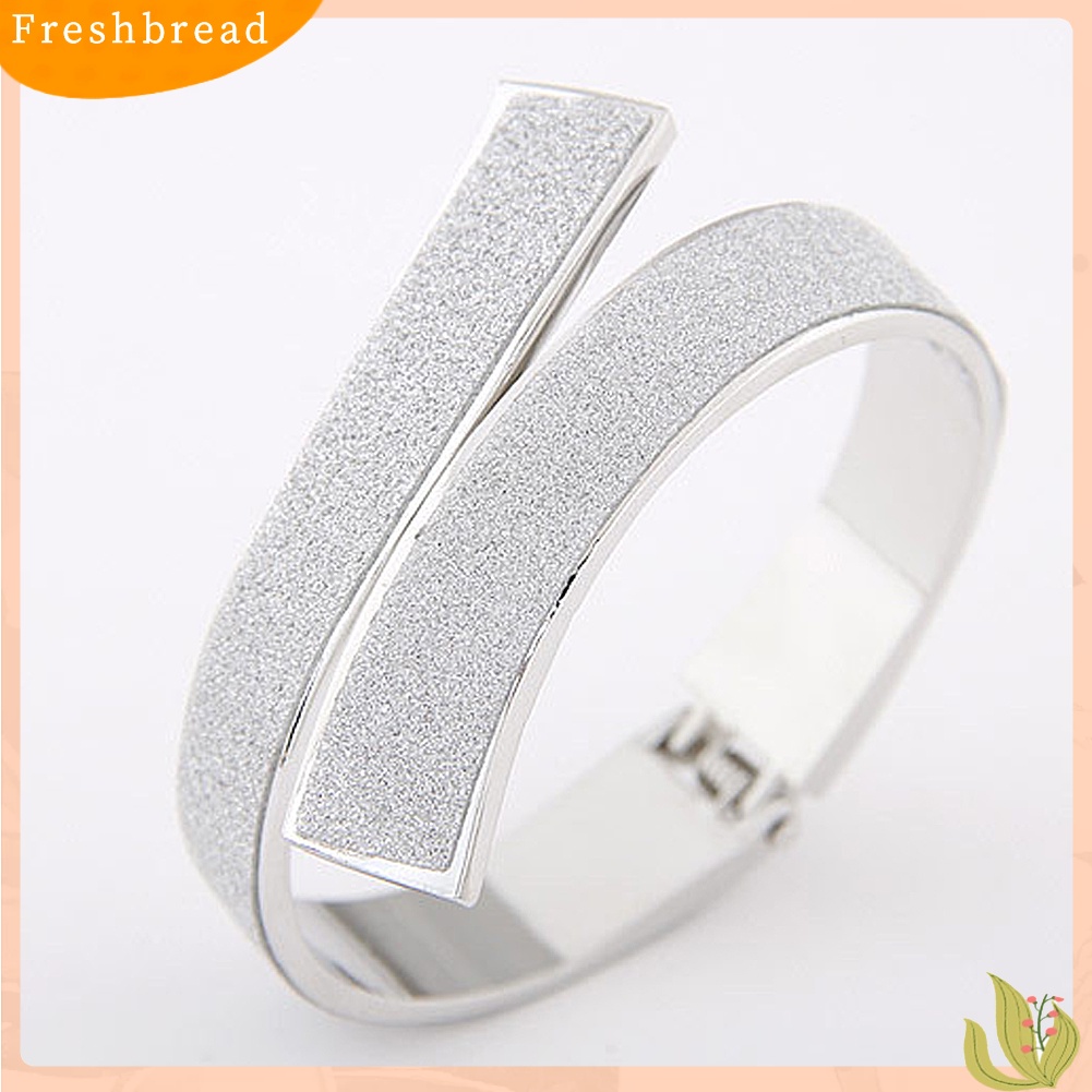 &lt; Freshbread &gt; Fashion Wanita Sederhana Elegan Glitter Terbuka Manset Gelang Bangle Perhiasan Hadiah