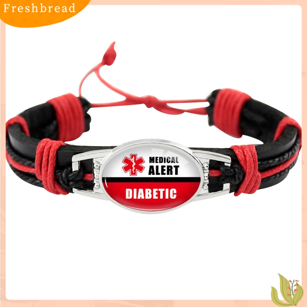 &lt; Freshbread &gt; Outdoor Braided Climbing Cord Diabetes Medis Alert Gelang Survival Bangle