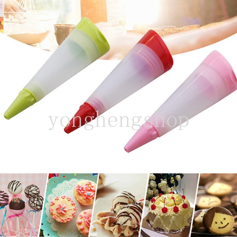 Kreatif Silikon Cream Kue Tulisan Pen Dapur Baking Dekorasi Pulpen Biskuit Coklat Pastry Icing Piping Nozzle Utensil Cake Fondant Tool