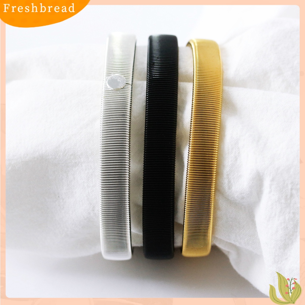 &lt; Freshbread &gt; Pria Elastis Logam Anti-Slip Arm Band Sleeve Holder Bracelets Stretch Bangle