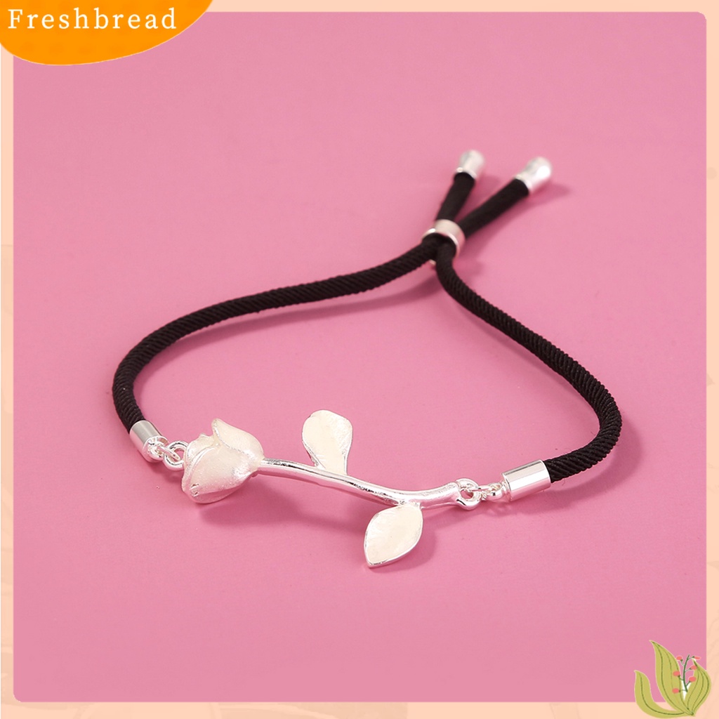 &lt; Freshbread &gt; Handmade Adjustable Unisex Gelang Glow in the Dark Naga Bunga Mawar Liontin Tali Gelang Perhiasan Aksesoris