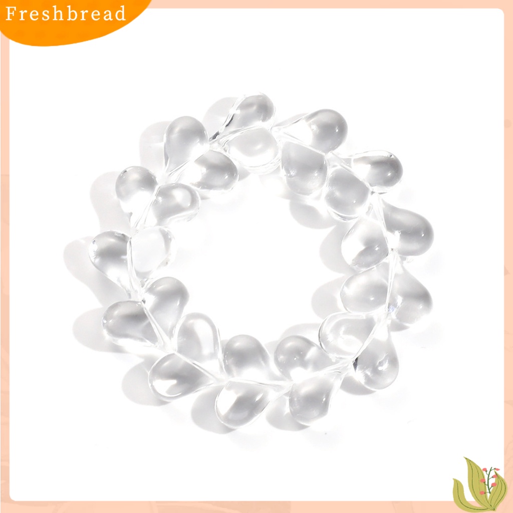 &lt; Freshbread &gt; Wanita Gelang Pengerjaan Halus Berbentuk Hati Transparan Buatan Tangan Minimalis Dekorasi Akrilik Wanita Faux Kristal Beads Bracelet Perhiasan Aksesori