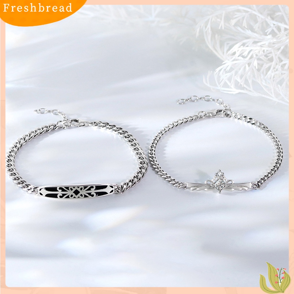 &lt; Freshbread &gt; Gelang Pasangan Ramah Kulit Adjustable Tembaga Permukaan Glossy Ladies Casual Bracelet Untuk Anak Perempuan