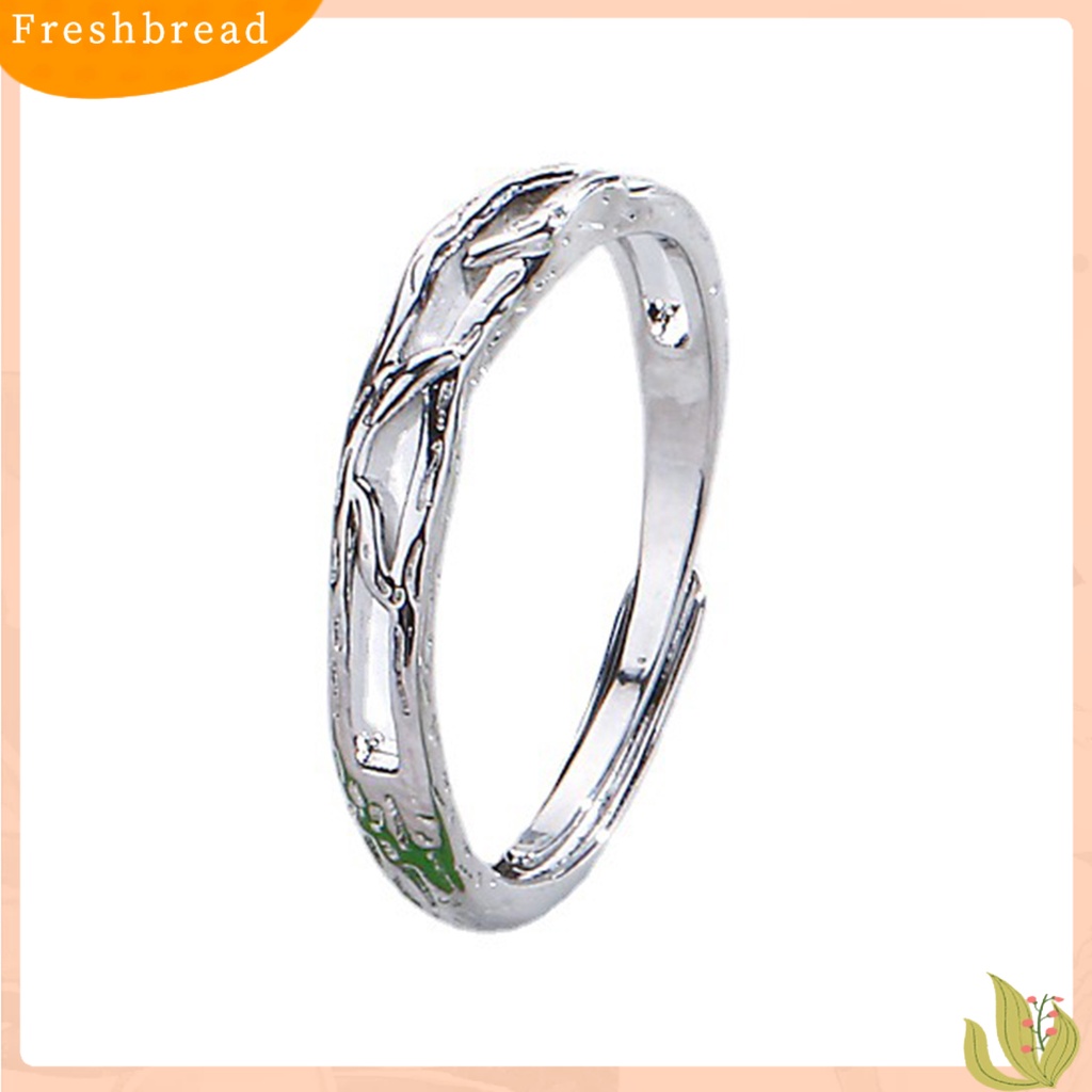 &lt; Freshbread &gt; Cincin Pasangan Sederhana Geometris Pohon Cabang Desain Pembukaan Yang Dapat Disesuaikan Berdandan Hadiah Anniversary Pria Wanita Sepasang Cincin Perhiasan Halus Aksesori Busana