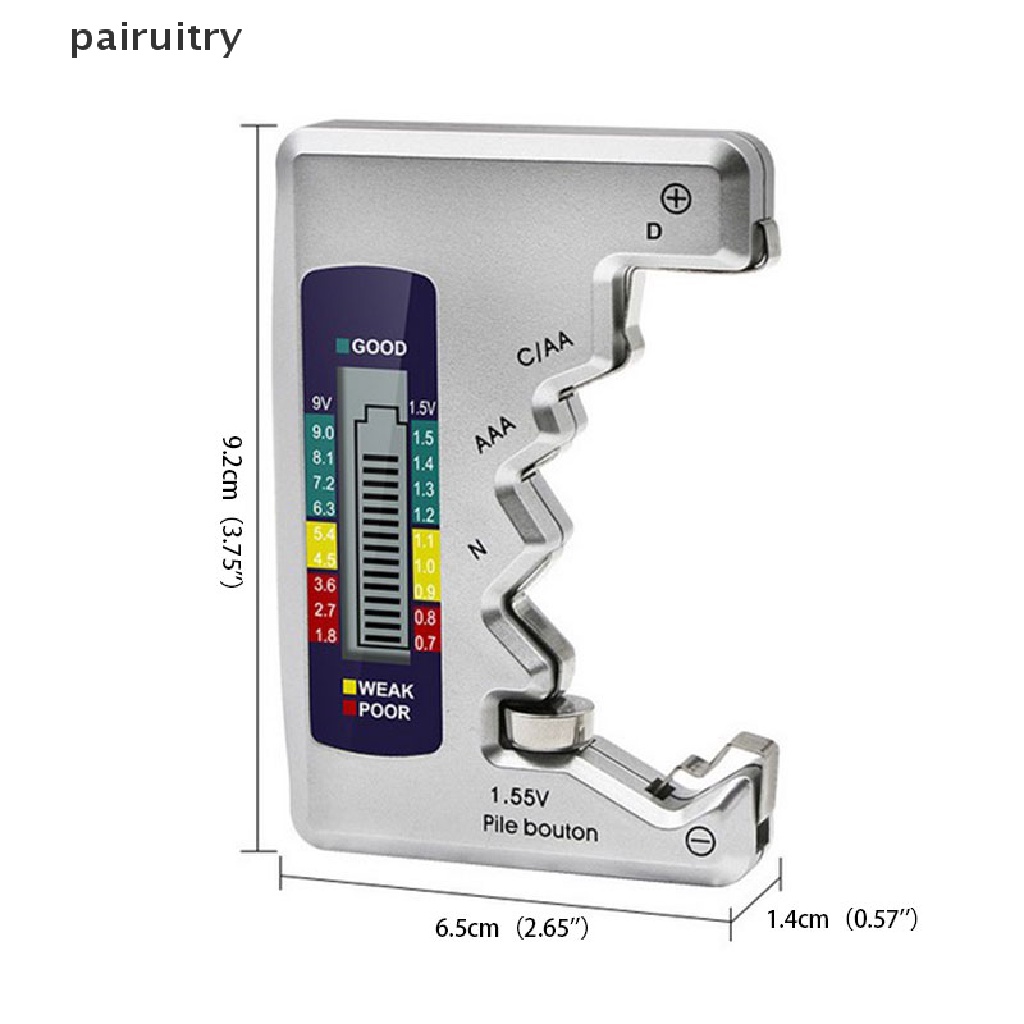 Prt Universal Digital LCD Tester Checker C D N AA Ce 9V 1.5V AAA Tombol PRT