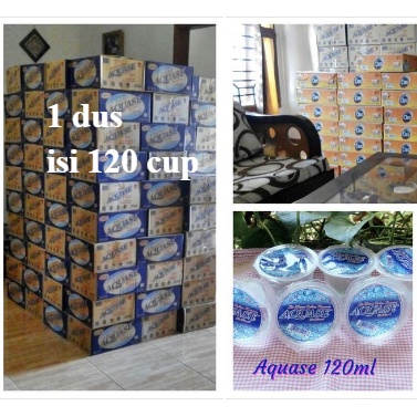 

AQUASE AIR MINERAL KEMASAN 120ml 1DUS isi 120 CUP ORIGINAL