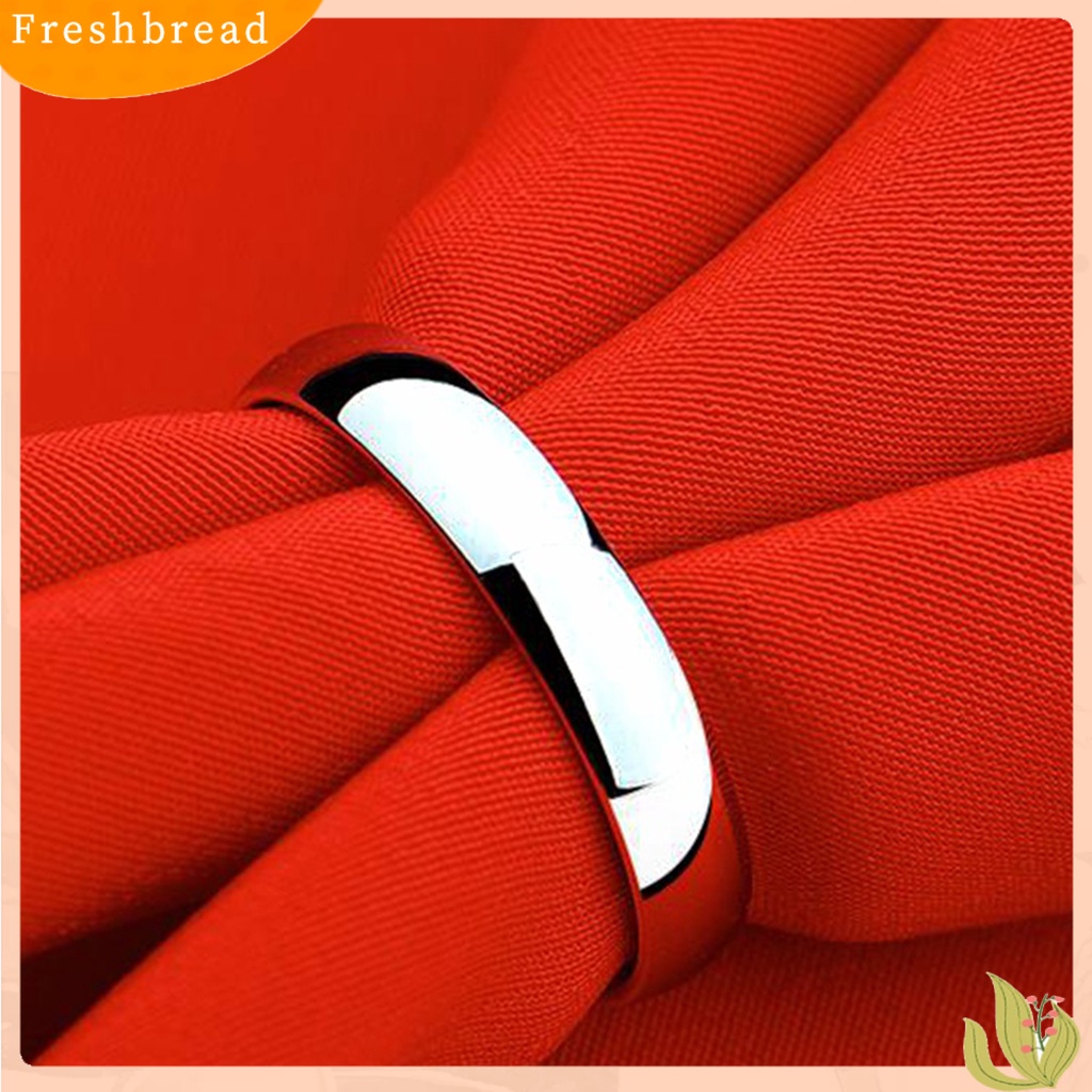 &lt; Freshbread &gt; Romantis Sederhana Indah Cincin Pasangan Tipis Cincin Pertunangan Aksesori Perhiasan