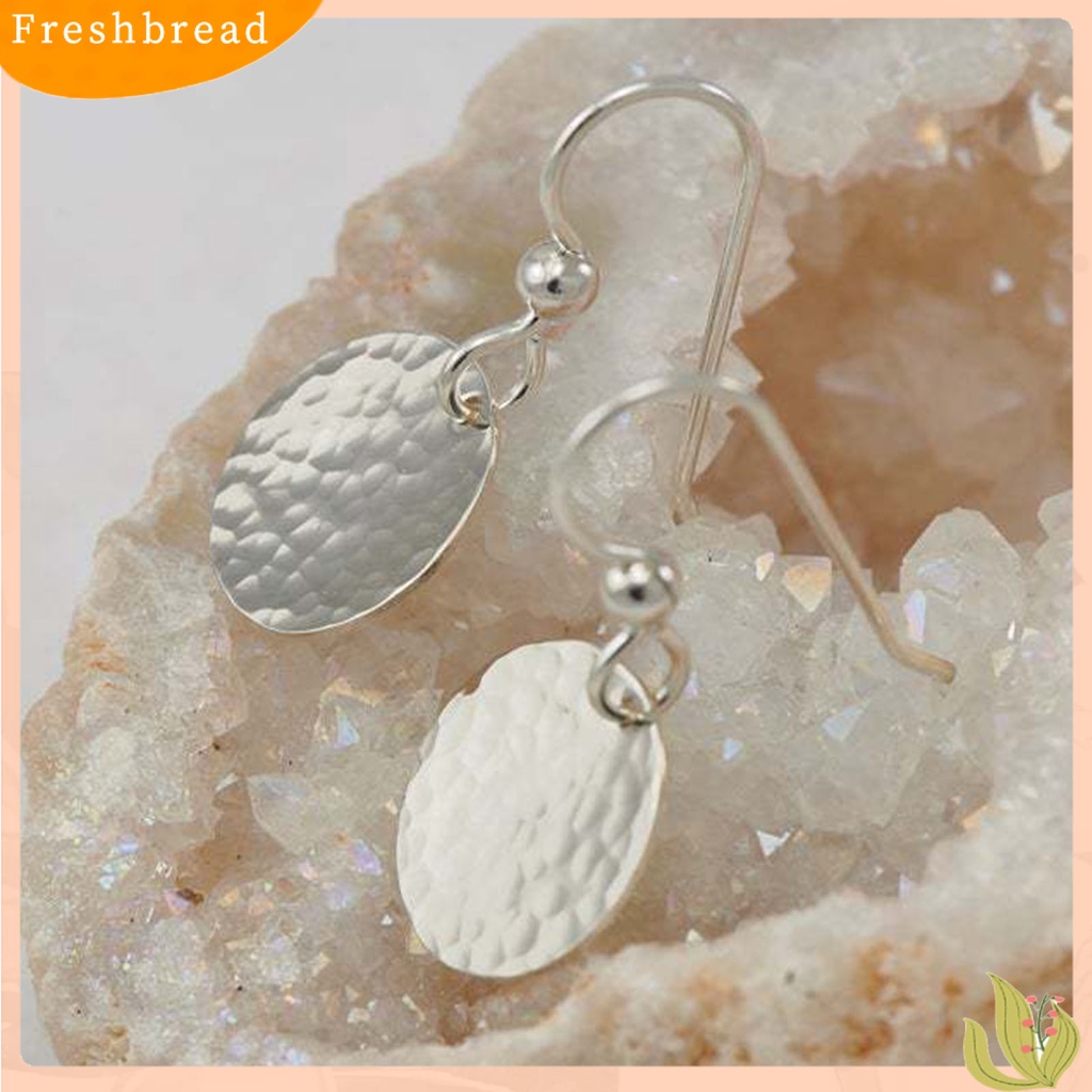 &lt; Freshbread &gt; 1pasang Anting Menjuntai Tidak Rata Plating Logam Anting Kait Lembaran Bulat Untuk Pesta Perjamuan Pernikahan Prom