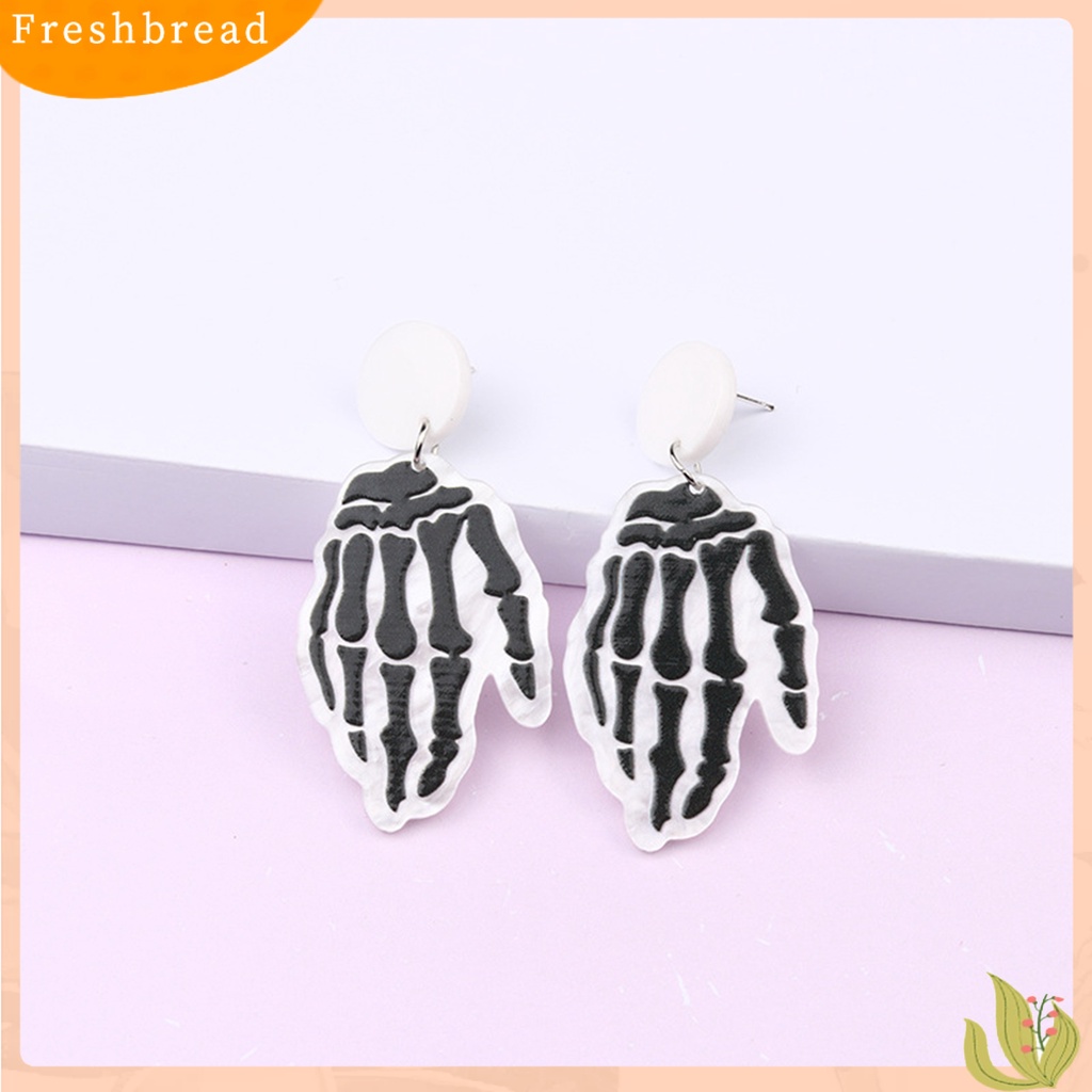 &lt; Freshbread &gt; 1pasang Anting Wanita Lucu Hantu Labu Spider Aksesori Indah Telinga Dekorasi Pesta Dress-Up Fashion Perhiasan Stud Earrings Acrylic Menjuntai Earrings