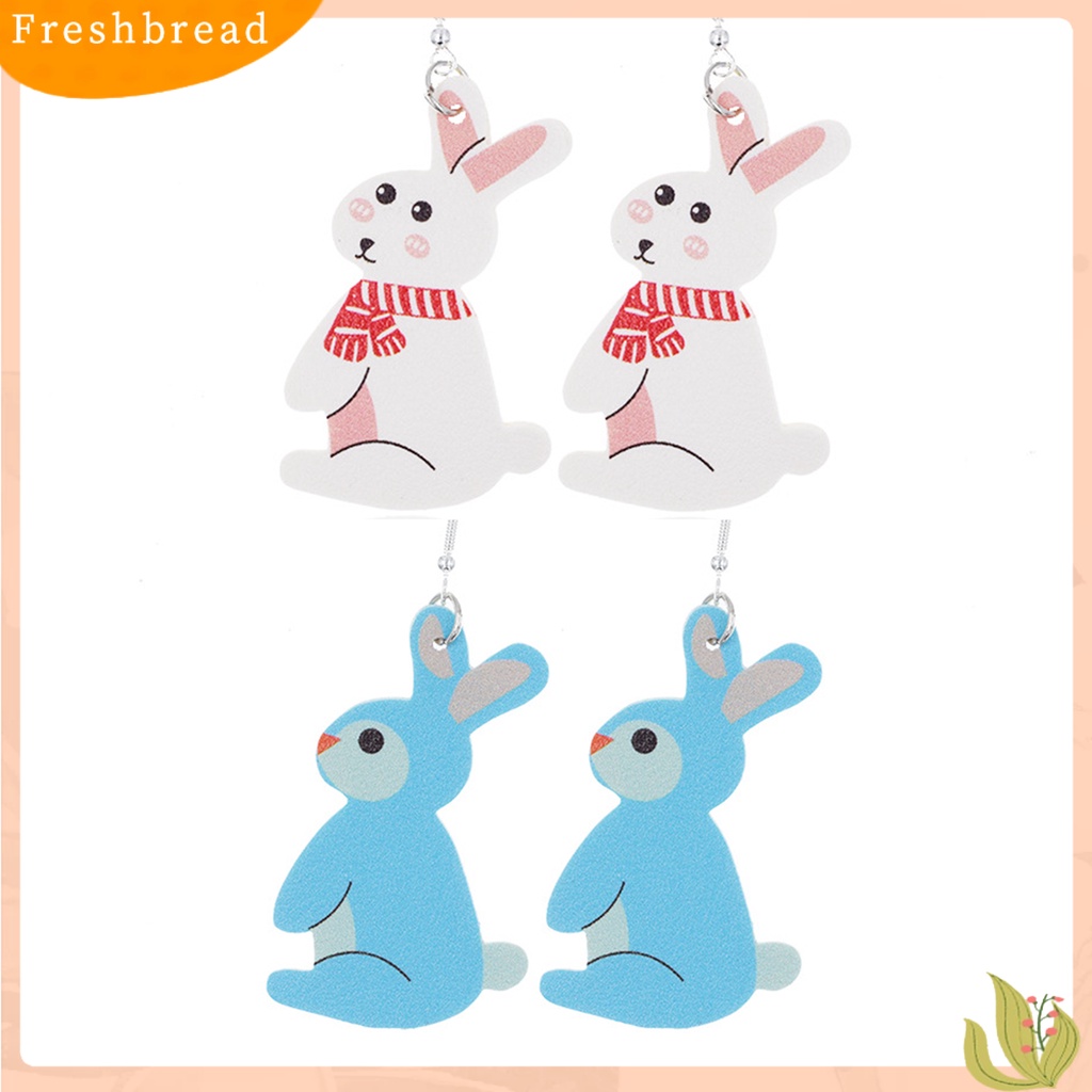 &lt; Freshbread &gt; Anting Menjuntai Nyaman Indah Elegan Easter Bunny Earing Untuk Hajatan