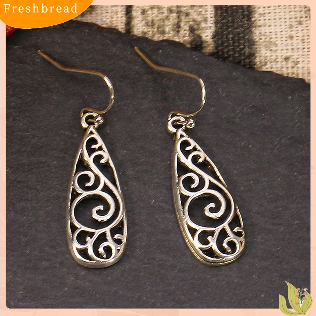 &lt; Freshbread &gt; 1pasang Hiasan Telinga Bentuk Air Terjun Gaya Bohemia Ultra-Ringan Gantung Panjang Vintage Drop Earrings Untuk Wanita