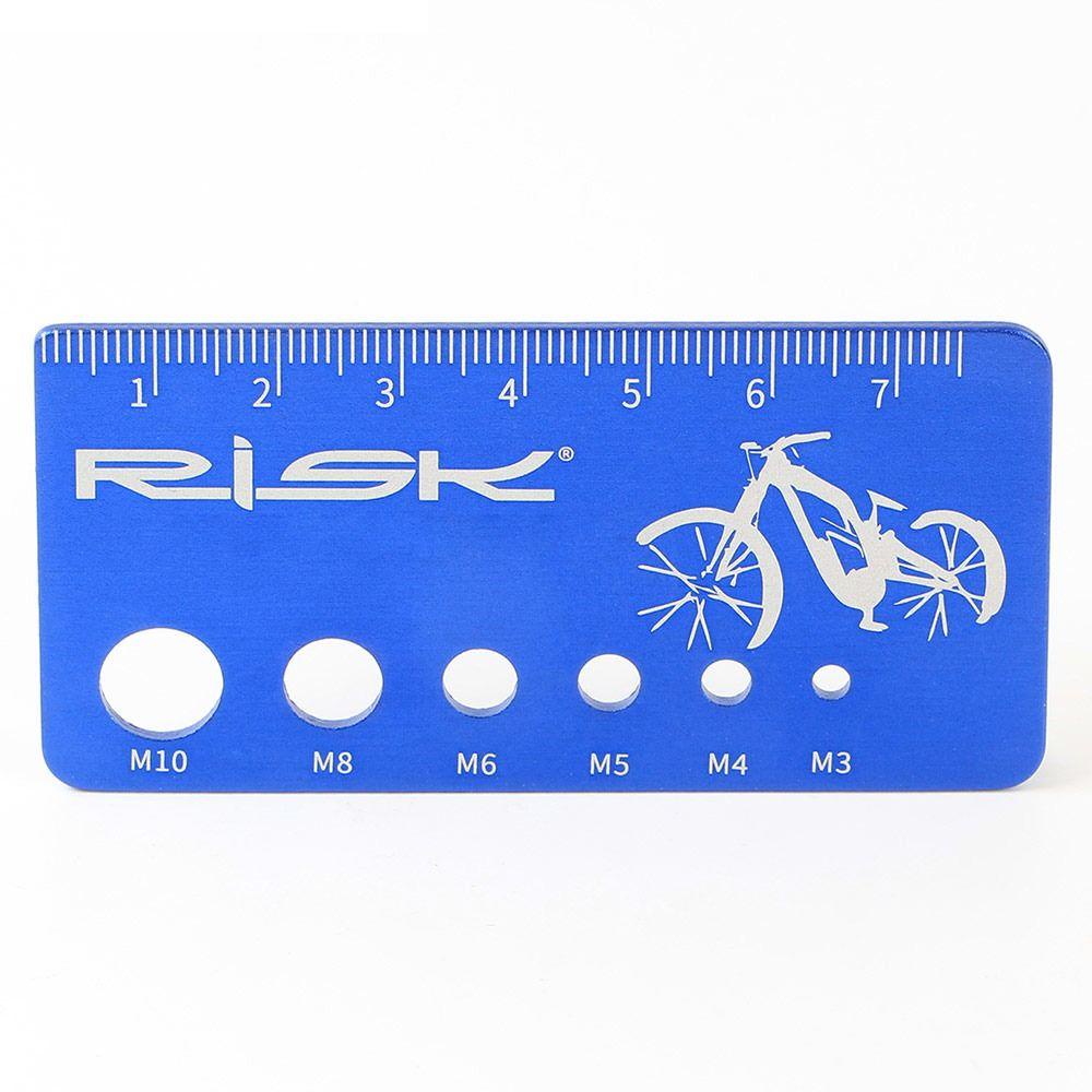 R-FLOWER Baut Sekrup Sepeda RL232 Size Checker Titanium Alloy Pengukur Penggaris Gauge