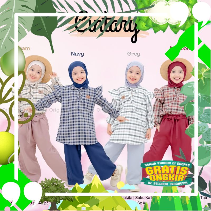 Cintary Set Celana Anak Sampai Dewasa Tanggung / Baju Muslim anak usia 3-10 Tahun Ada size M L XL or
