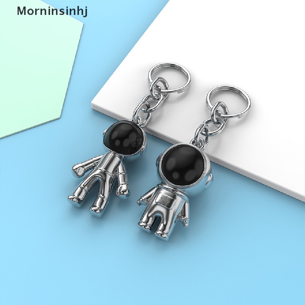 Mornin Cute Alloy Astronot Spaceman Keychain Lucu Semesta Planet Gantungan Kunci Liontin Perhiasan Key Ring Hadiah id