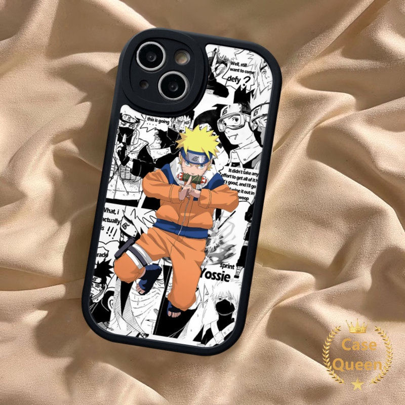 IPHONE Kartun One Piece Naruto Luffy Case Kompatibel Untuk Iphone7Plus11 12 13 14 Pro MAX XR 7x6 8 6s 14 Plus XS MAX SE 2020 7 Plus Anime Trendi Lembut TPU Penutup Belakang