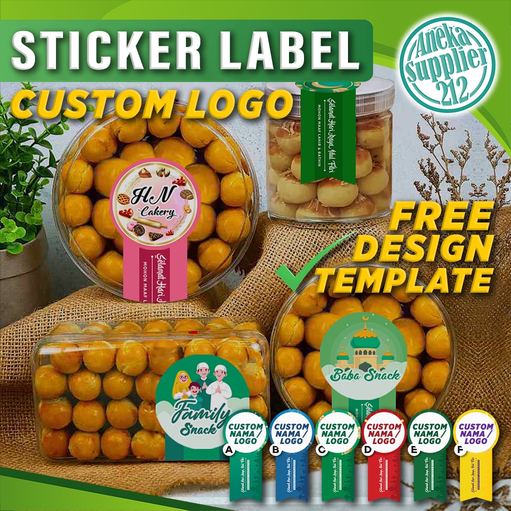 

Stiker toples Custom - Lebaran Idul Fitri | Hampers - 5x15 cm (20 pcs)