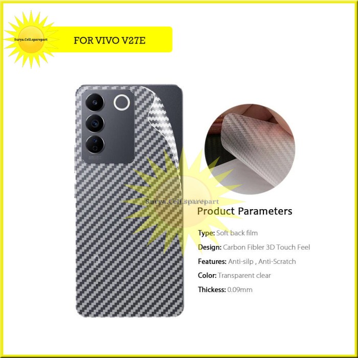 Back Skin Carbon Vivo V27e - Skin Carbon Vivo V27e