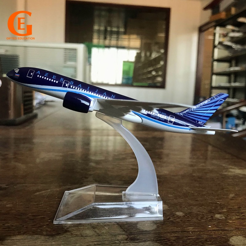 Azal Azerbaijan Airlines Boeing 787model Pesawat B787 Diecast Metal Passenger Plane Mainan Pesawat