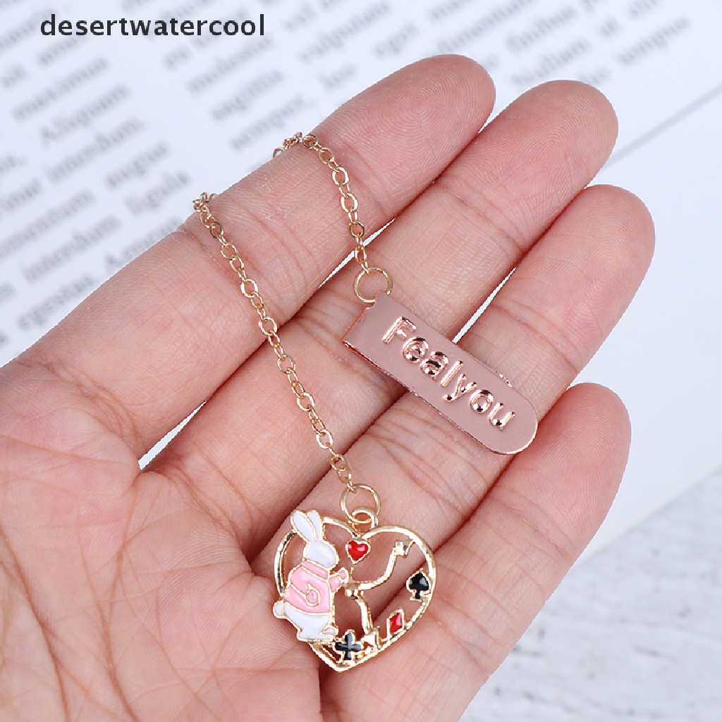 Deid 1PC Rabbit Bookmark Liontin Penanda Buku Metal Bookmark Perlengkapan Kantor Sekolah Martijn