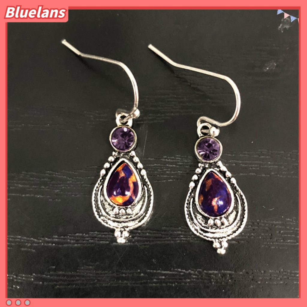 {In Stock} 1pasang Anting Juntai Hias Berlian Imitasi All-match Menawan Untuk Perjamuan