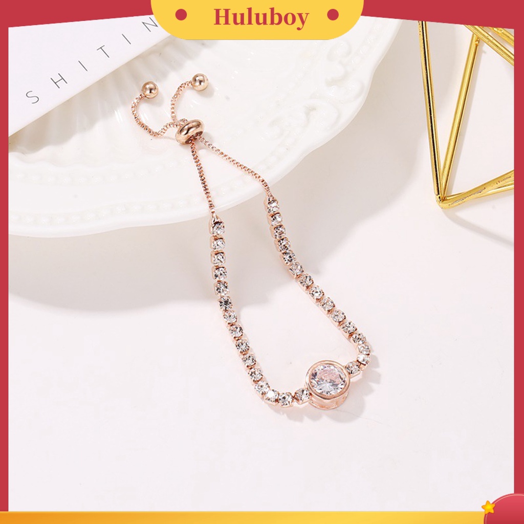 {Ready Stock} Gelang Wanita Hati Cubic Zirconia Perhiasan Bersinar Gaya Korea Bangle Untuk Pesta