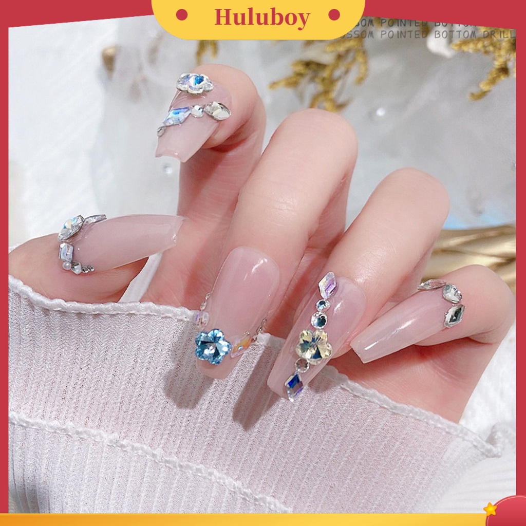 {In Stock} 10Pcs Berlian Imitasi Kuku Bersinar Tiga Dimensi Tidak Jatuh Mempesona Efek Visual DIY Mini Manicure Plum Blossom Faux Crystal Manicure Store Supply