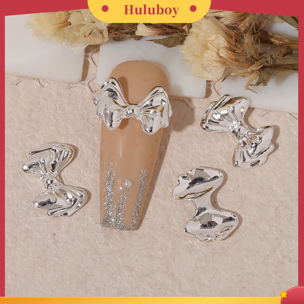 {In Stock} 10Pcs Hiasan Kuku Gloss Tidak Jatuh Tiga Dimensi DIY Mempesona Efek Visual Jantung Busur Beruang Kelinci Kuku Paduan Dekorasi Kuku Salon Pasokan