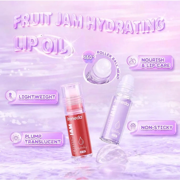 (READY &amp; ORI) IRENEDA Fruit Jam Hydrating Lip Oil Lip Gloss IR-L03